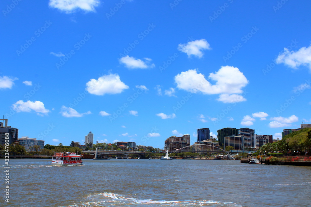 Sticker river in brisbane, australia