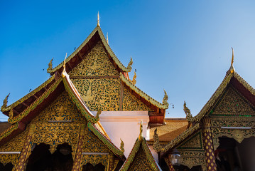Chiang Mai , Thailand - January, 19 2020 : Wat Pha That Doi Suthep Temple, Wat Phra That Doi Suthep is a Theravada buddhist temple near Chiang Mai, Thailand