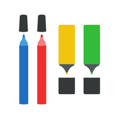 Marker for School and Business. Vector Design Illustration