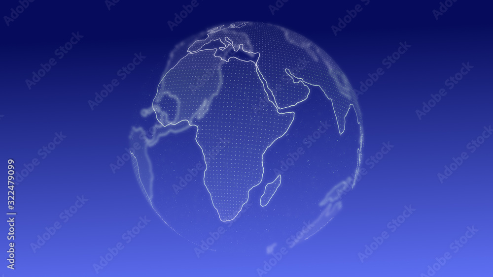 Poster world map point with line and composition and representing the global or global network connection e