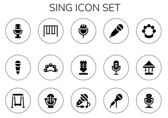 Modern Simple Set of sing Vector filled Icons