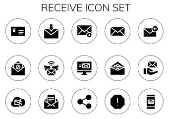 receive icon set