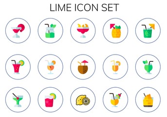 lime icon set