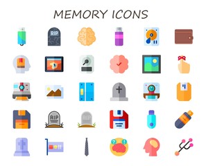 Modern Simple Set of memory Vector flat Icons