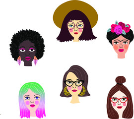 People avatars collection - vector illustration