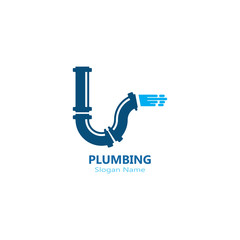 Plumbing logo vector template illustration icon design