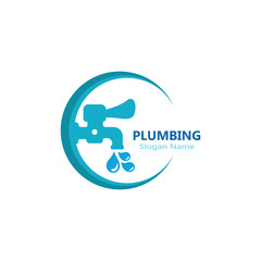 Plumbing logo vector template illustration icon design