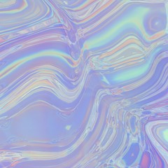 abstract holographic background with blue shades, uneven color reflections on the foil, embossed moving pattern