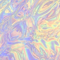 abstract holographic background, mysterious color reflections on the foil, wrinkled surface