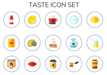 taste icon set