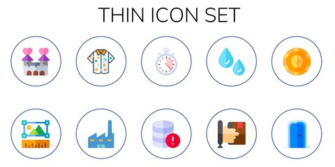 thin icon set