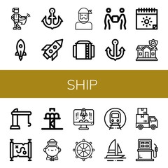 Set of ship icons
