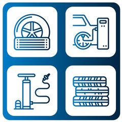 tyre icon set