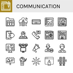 Set of communication icons