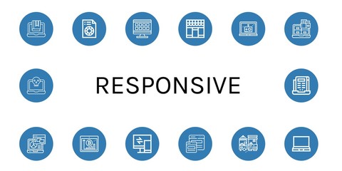 Set of responsive icons