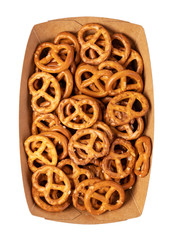 Salt Pretzels On White