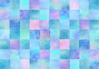 パステルで描いたふんわり背景　ブルー系