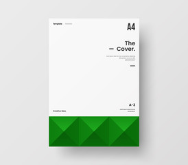 Amazing business presentation vector A4 vertical orientation front page mock up. Modern corporate report cover abstract geometric illustration design layout. Company identity brochure template.