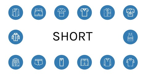 Set of short icons