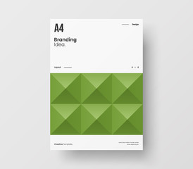 Amazing business presentation vector A4 vertical orientation front page mock up. Modern corporate report cover abstract geometric illustration design layout. Company identity brochure template.