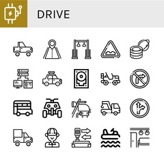 Set of drive icons