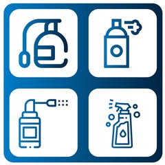 hairspray simple icons set