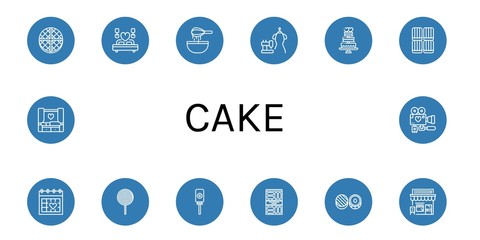 Set of cake icons