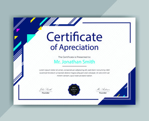 Modern office & corporate certificate template