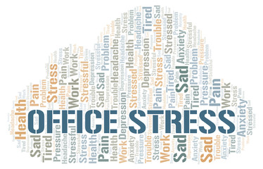 Obraz premium Office Stress word cloud.