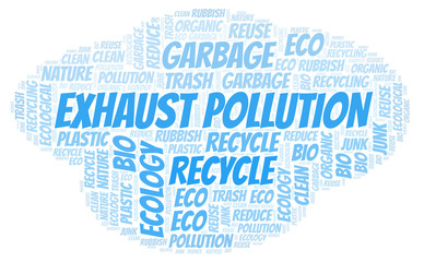 Fototapeta premium Exhaust Pollution word cloud.