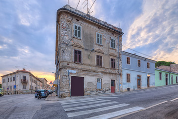 street scene in Pula, Croatia.