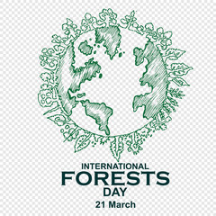 International Day of Forest Vector Illustration. - Vector 