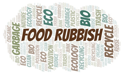 Fototapeta premium Food Rubbish word cloud.