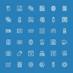 Editable 36 memory icons for web and mobile