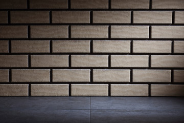 Brick wall and gray stone texture, background