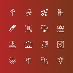 Editable 16 fireworks icons for web and mobile