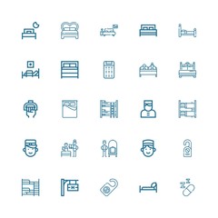 Editable 25 motel icons for web and mobile
