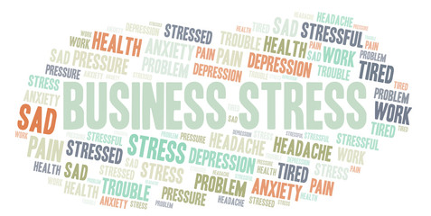 Obraz premium Business Stress word cloud.
