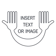 Vector template for a tasty, wholesome food with place for text or image. Line icon on a white background.