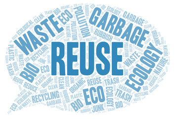 Obraz premium Reuse word cloud.