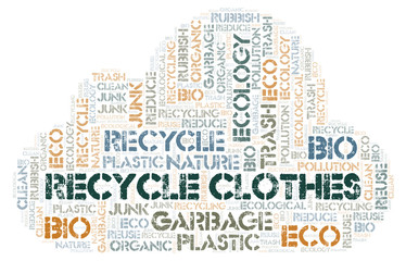 Recycle Clothes word cloud.