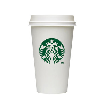 Los Angeles, CA - March 15, 2019: Starbucks Paper Cup. Starbucks Coffee with Logo Mermaid isolated on White Background.