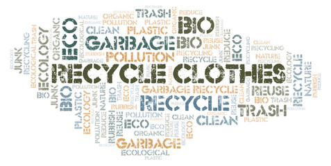 Recycle Clothes word cloud.