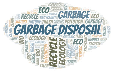 Fototapeta premium Garbage Disposal word cloud.