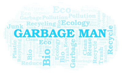 Obraz premium Garbage Man word cloud.