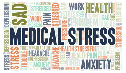 Medical Stress word cloud.