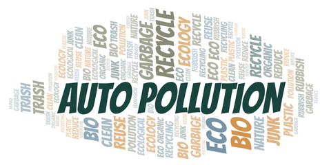 Fototapeta premium Auto Pollution word cloud.