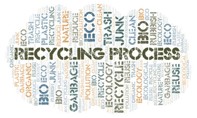 Recycling Process word cloud.