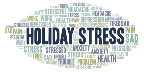 Holiday Stress word cloud. - 322489291