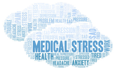 Obraz premium Medical Stress word cloud.